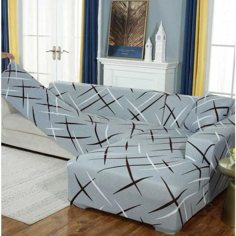 Housse canapé d'angle DISCARDO, protection contre griffes de chat et tâches