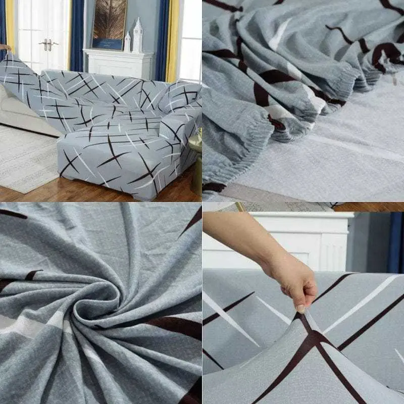 Housse canapé d'angle DISCARDO, protection contre griffes de chat et tâches