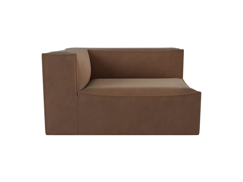 Catena Sofa Armrest Left L400 - Rich Velvet - Soft Brown