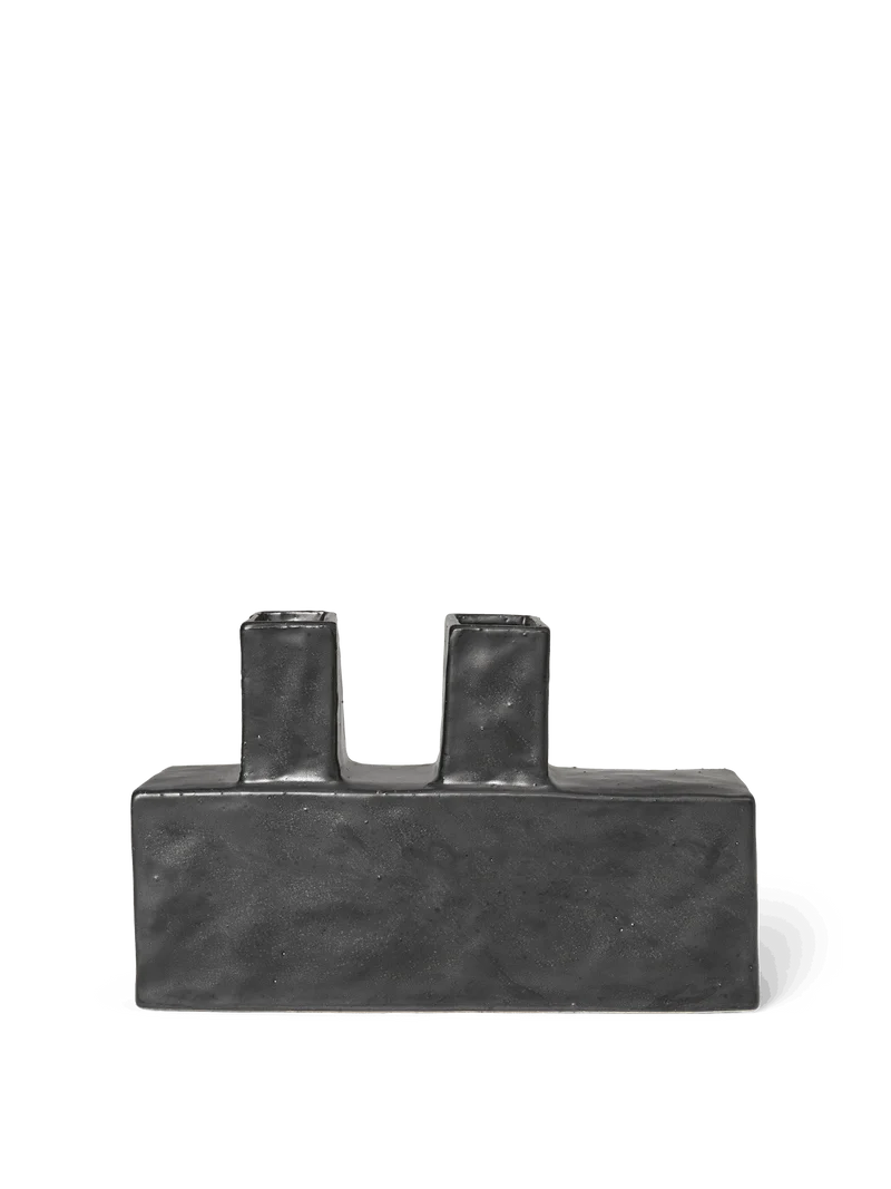 Koa Vase - Double - Black
