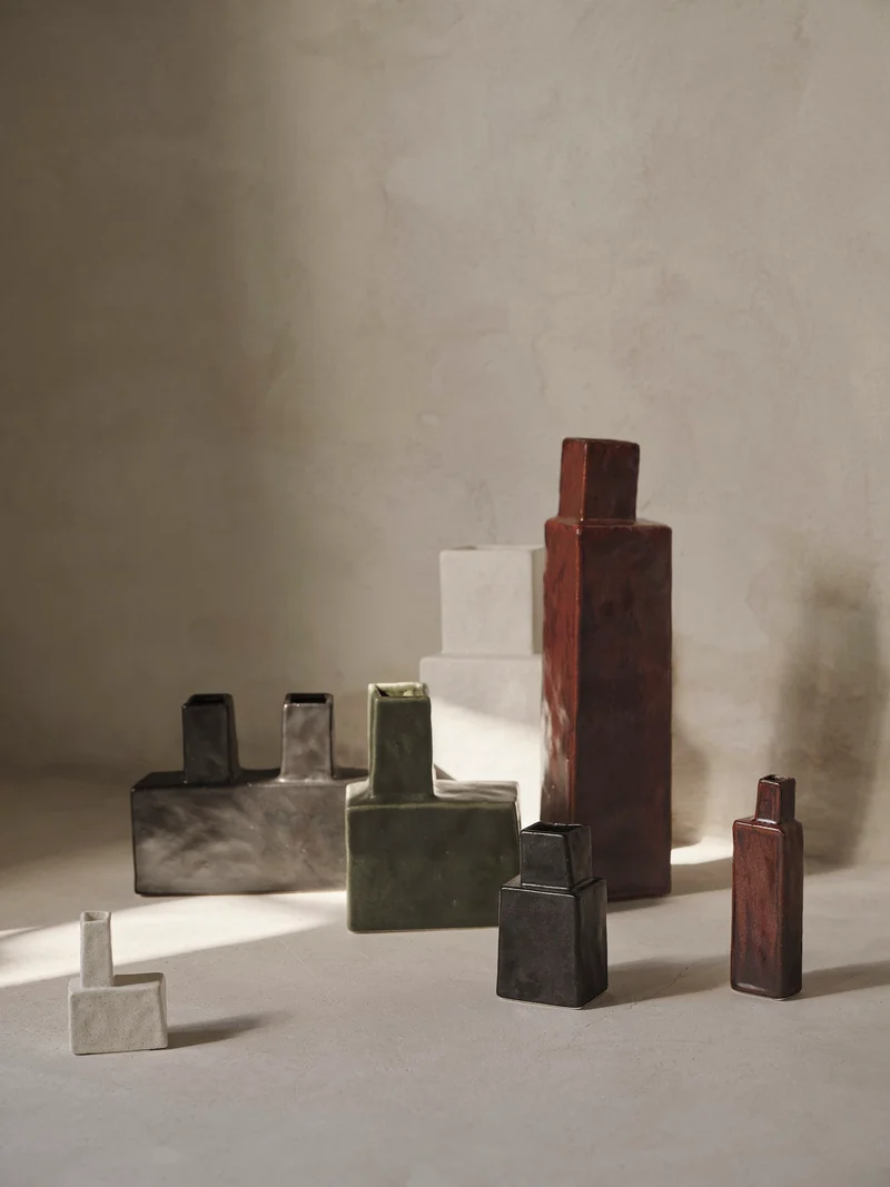 Koa Vase - Double - Black