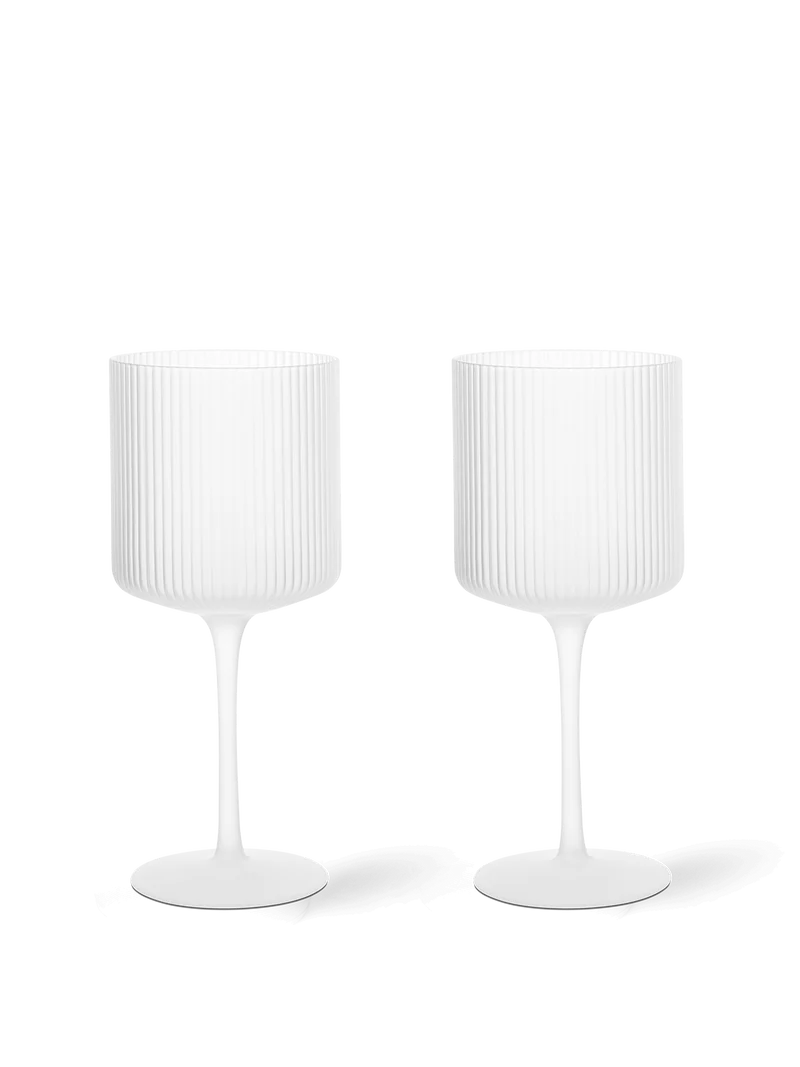 Ripple Red Wine Glasses - Set of 2 - Frosted