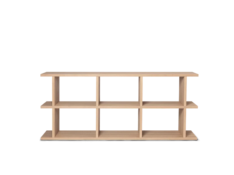 Kona Bookcase - 3x2 - Natural Oak Veneer