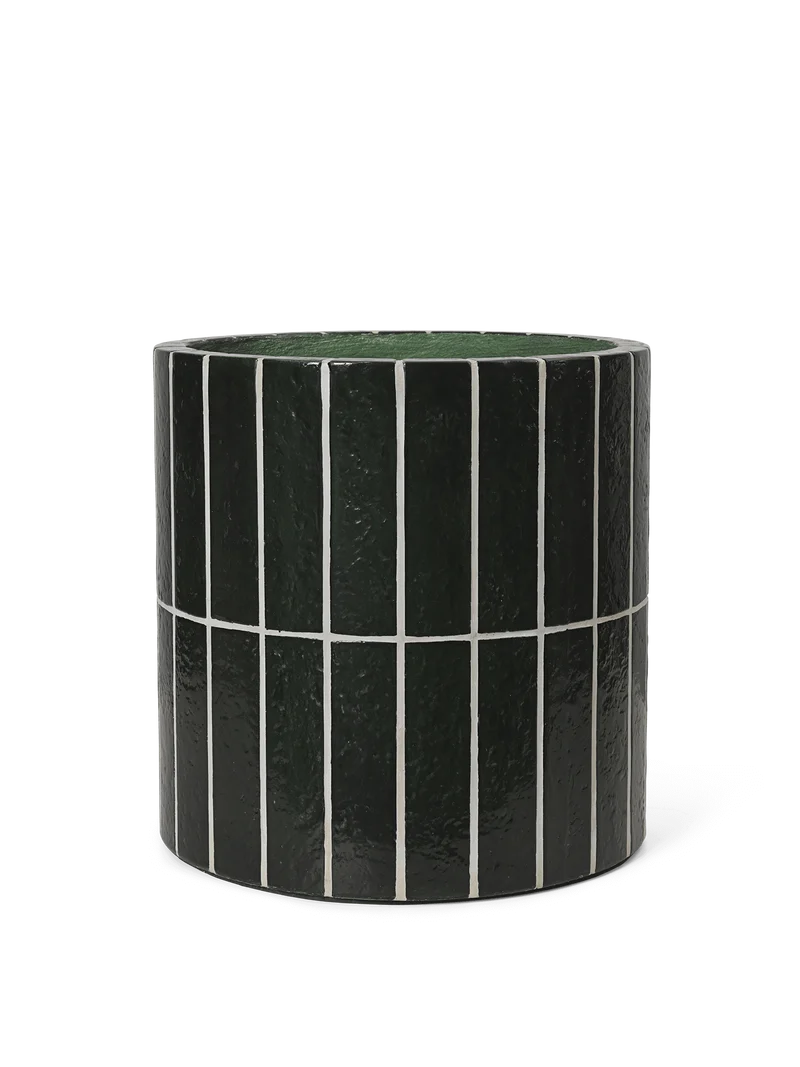 Pillar Plant Pot - Dark Green