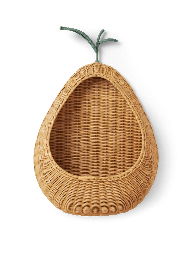 Pear Braided Wall Pocket - Natural