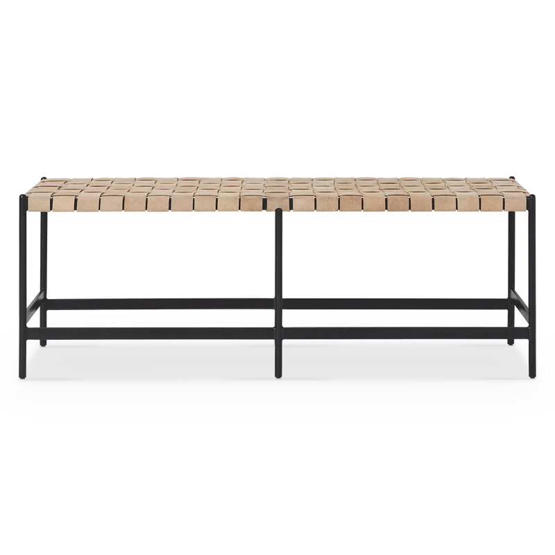 Omari - Leather Bench