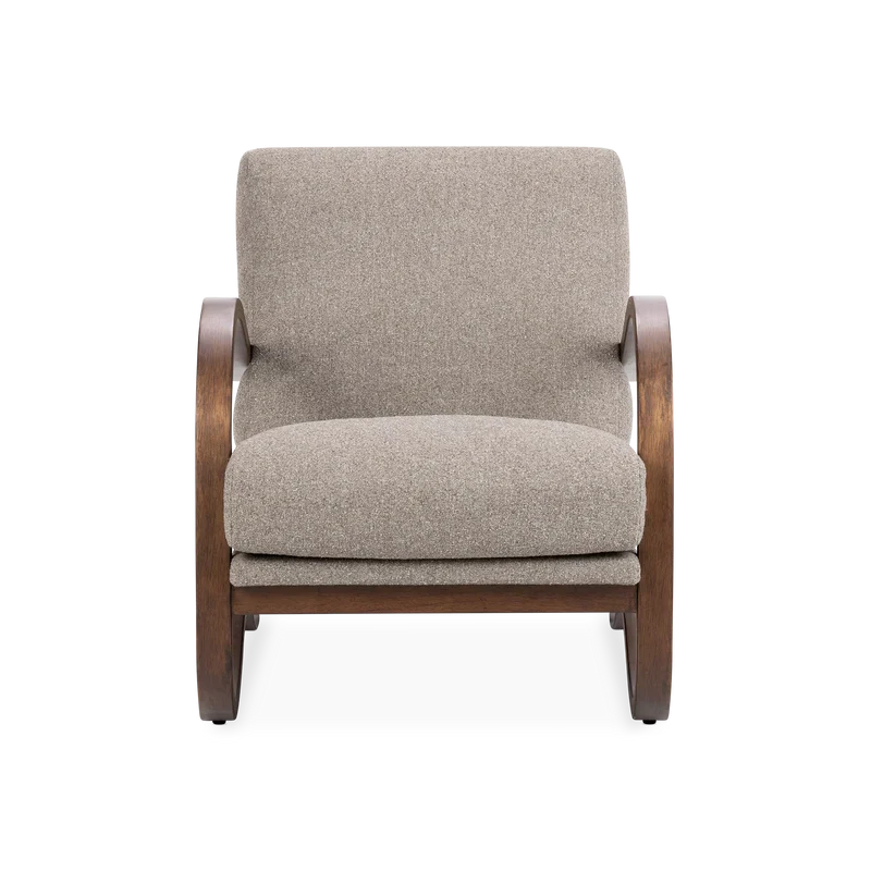 Paxon - Wood Veneer and Fabric Armchair by Four Hands | Maison Corbeil