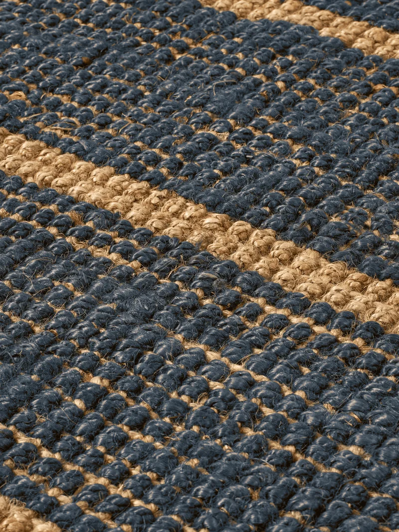 Athens Stripes Rug - Natural/Ink Blue