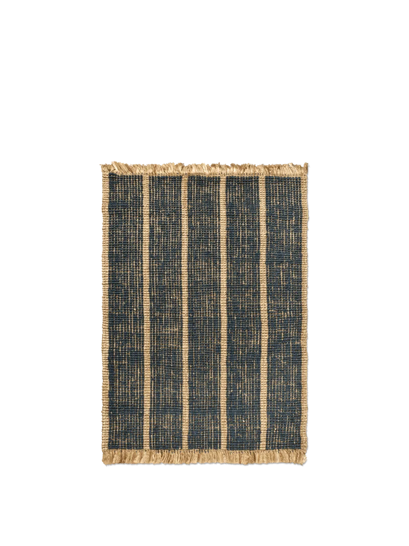 Athens Stripes Rug - Natural/Ink Blue
