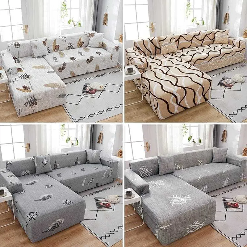 Housse canapé d'angle SOFAHOUSE, couverture entière pour canapé