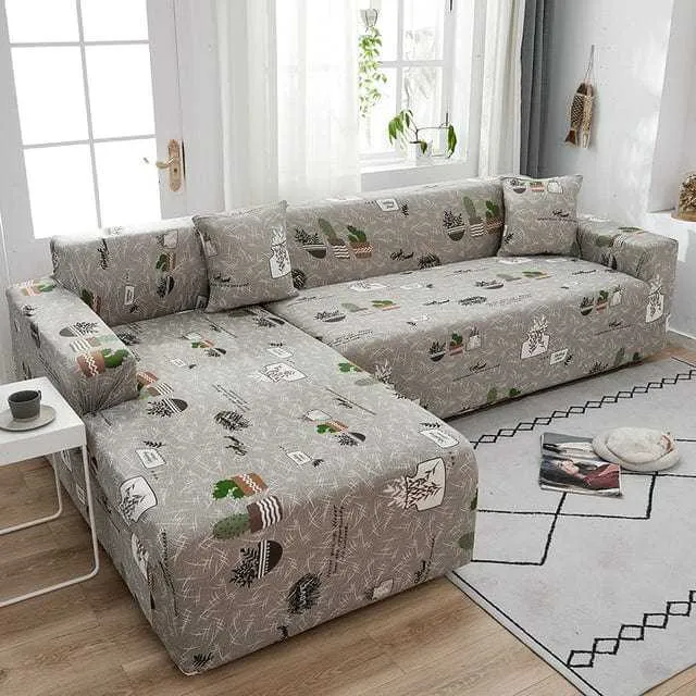 Housse canapé d'angle SOFAHOUSE, couverture entière pour canapé