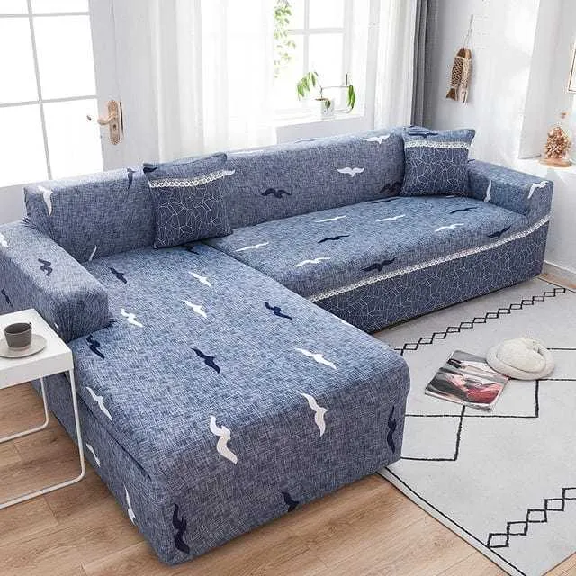 Housse canapé d'angle SOFAHOUSE, couverture entière pour canapé