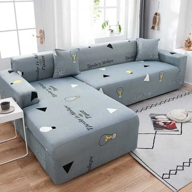 Housse canapé d'angle SOFAHOUSE, couverture entière pour canapé