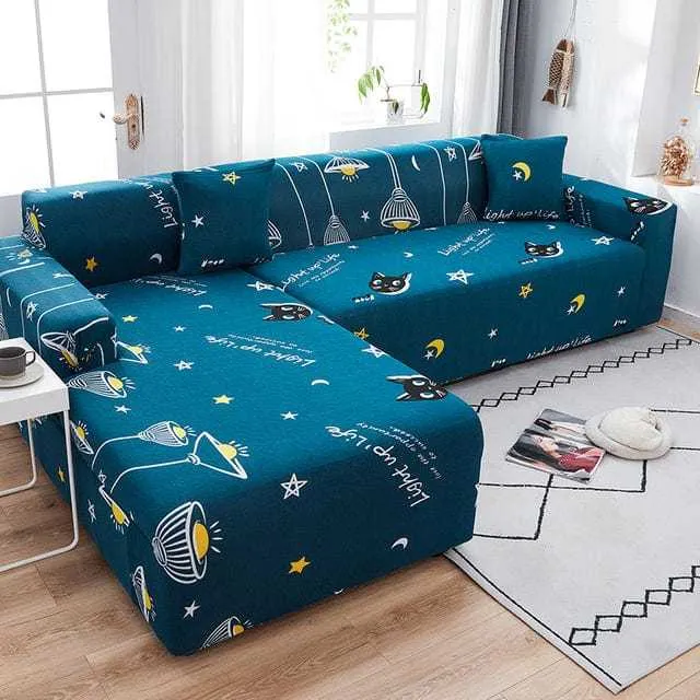 Housse canapé d'angle SOFAHOUSE, couverture entière pour canapé