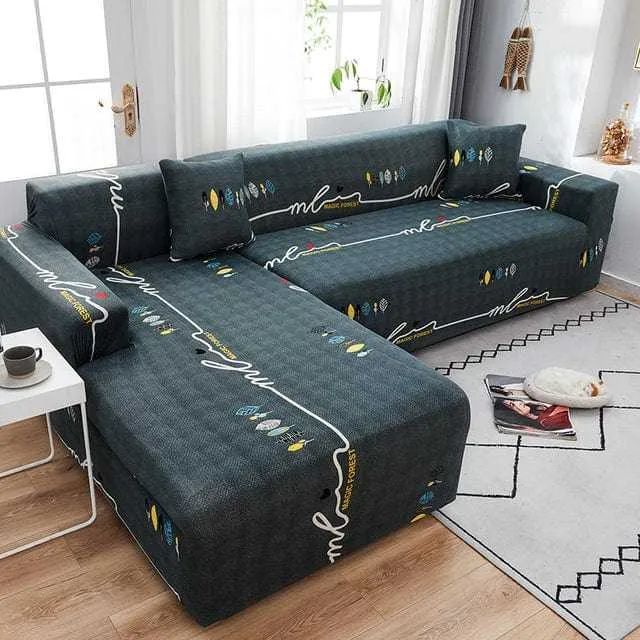 Housse canapé d'angle SOFAHOUSE, couverture entière pour canapé