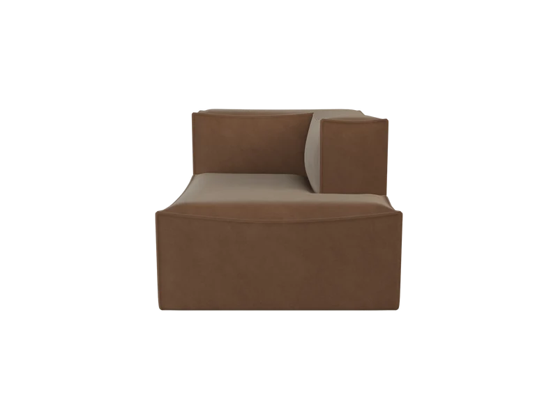 Catena Sofa Chaise Longue Right S601 - Rich Velvet - Soft Brown