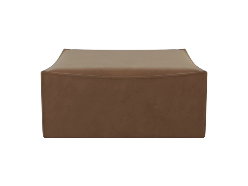 Catena Pouf Square S500 - Rich Velvet - Soft Brown