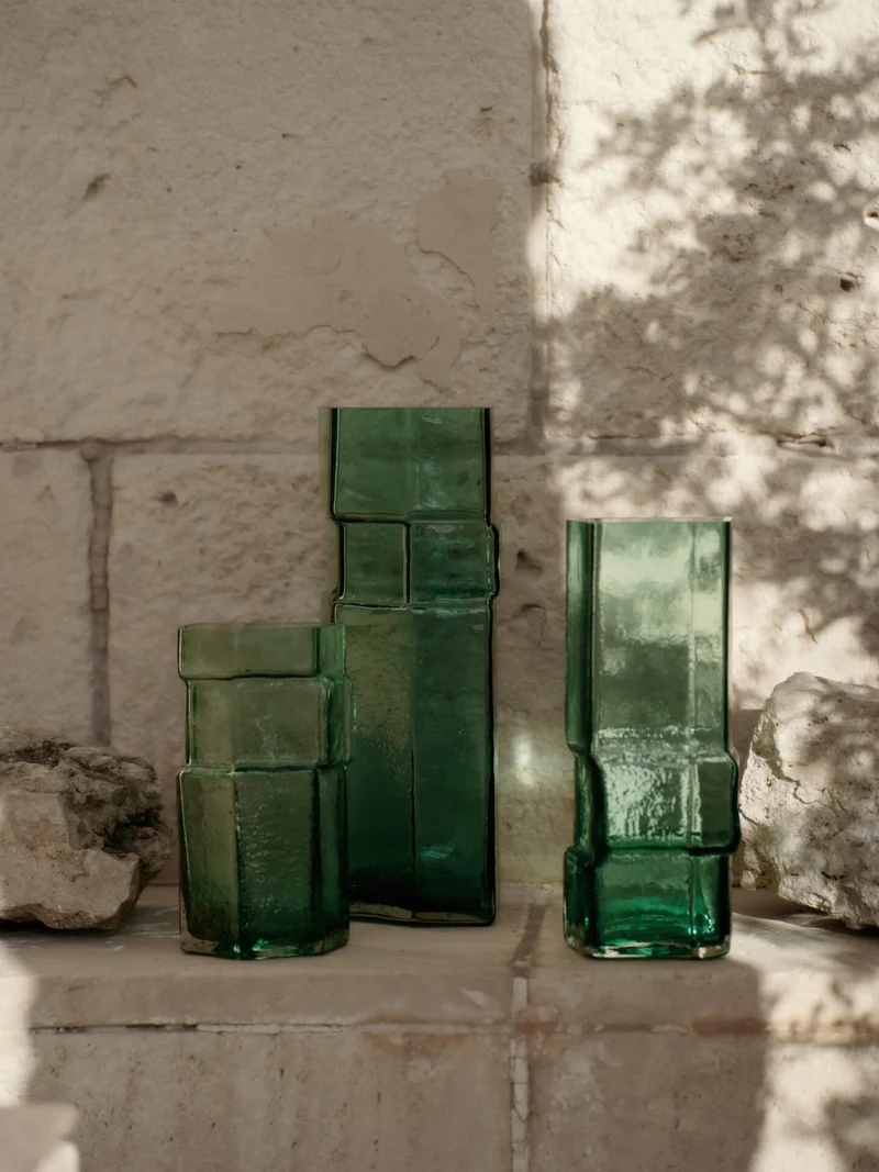Muro Vase - Large - Recycled Green