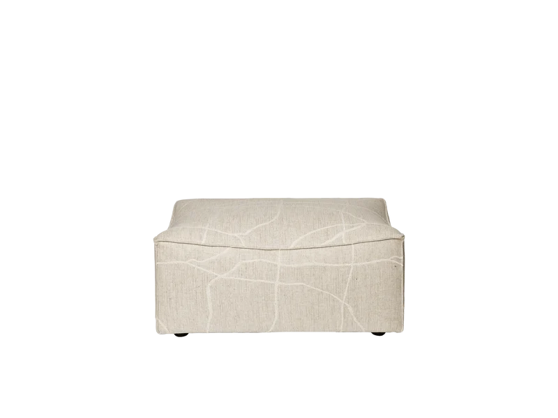 Catena Pouf Rectangular S501 - Can Lis - Sand/Off-White