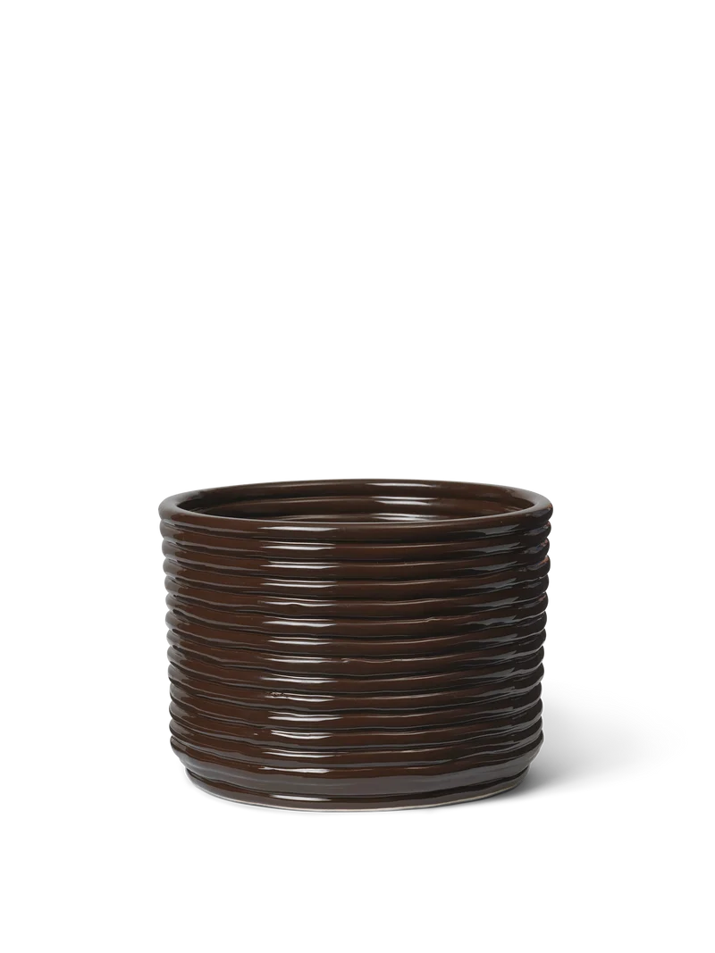 Corduroy Pot - Carob Brown