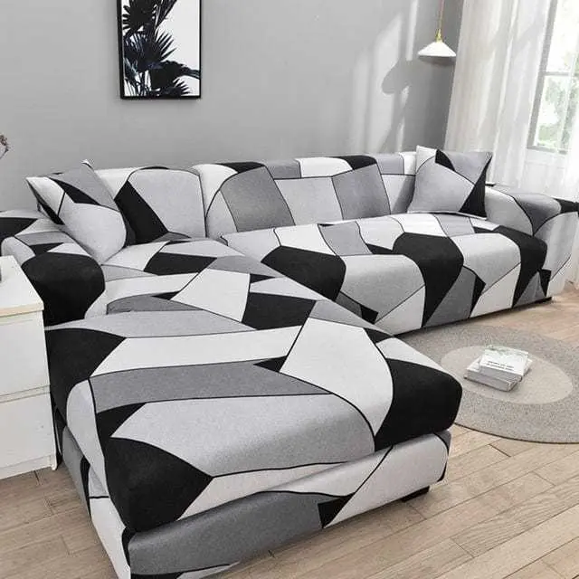 Housse canapé d'angle NEOONA, couverture intégrale pour mobilier