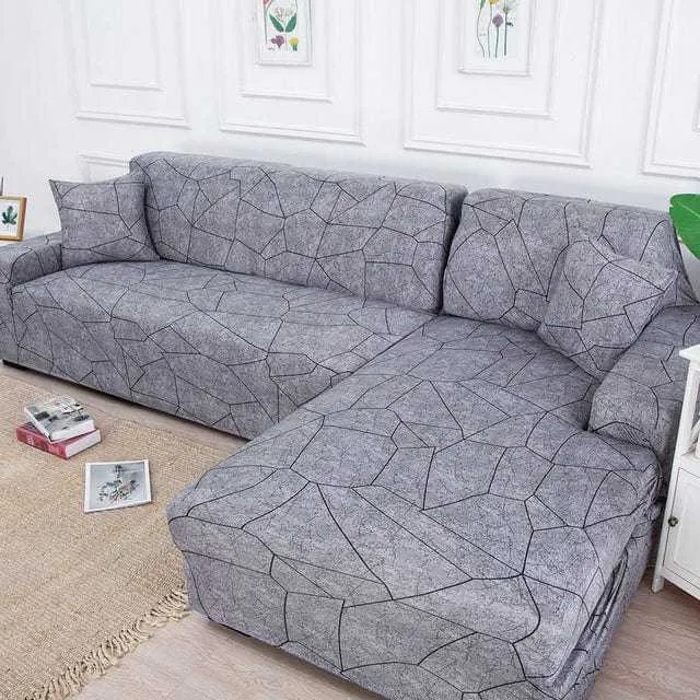 Housse canapé d'angle NEOONA, couverture intégrale pour mobilier