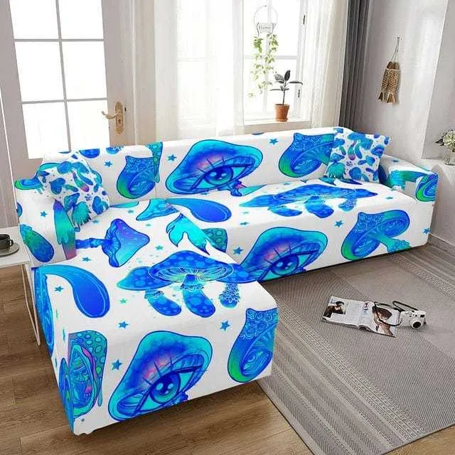 Housse canapé d'angle ELUNM motif astrale