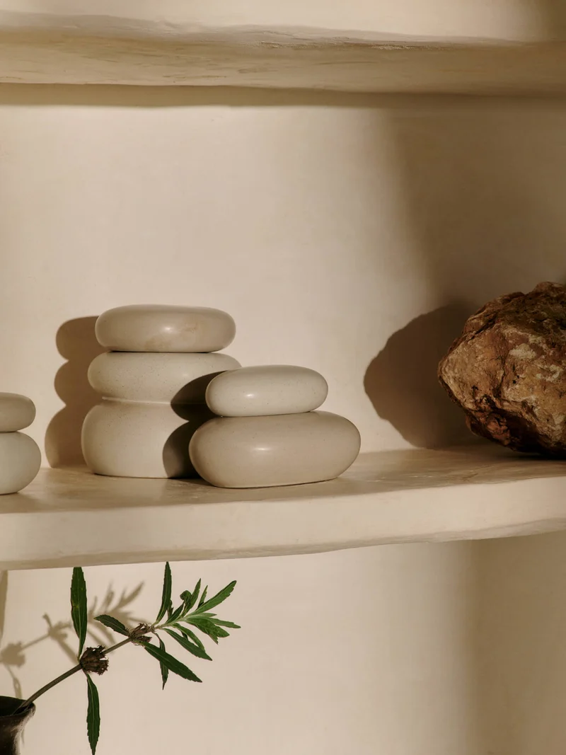 Pebble Box - Medium - Sand/Cream
