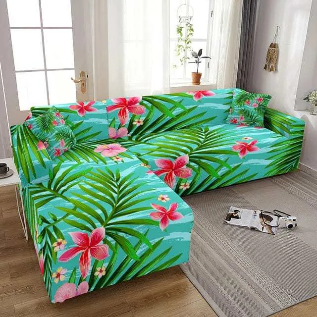 Housse canapé d'angle AMOZKA
