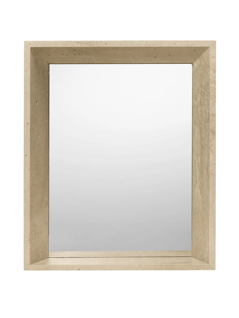 Lancet Mirror - Travertine