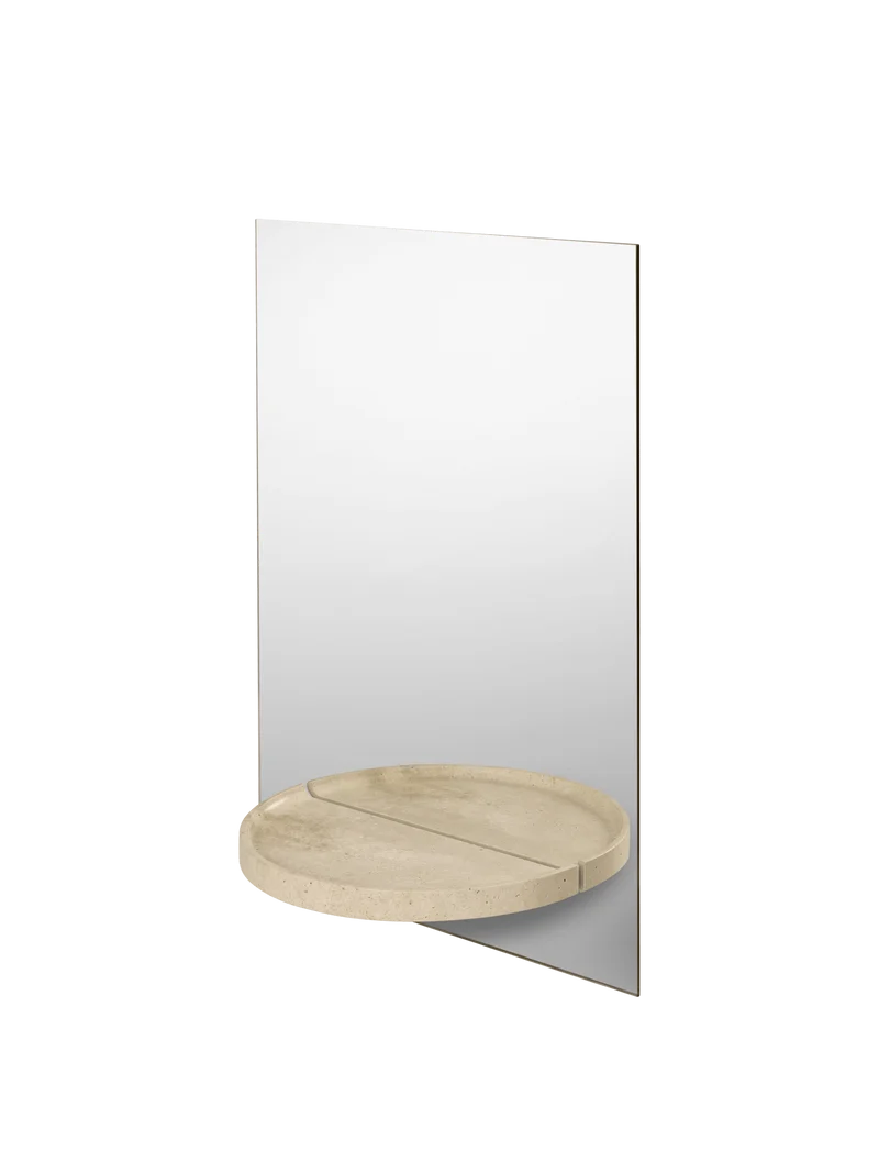 Symmetry Mirror - Travertine