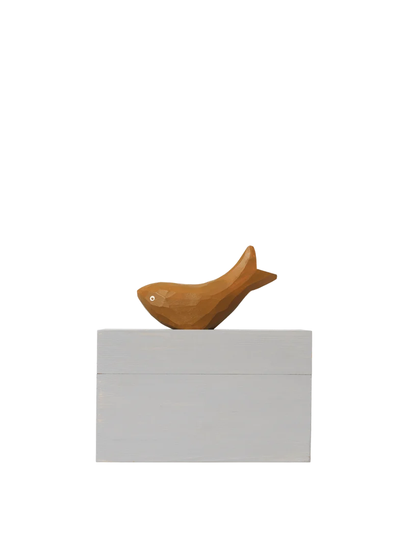 Harbour Box - Fish - Mist Blue/Aged Gold