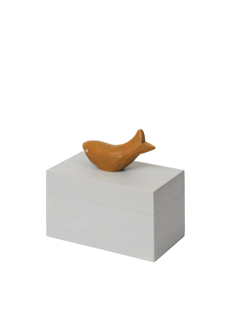 Harbour Box - Fish - Mist Blue/Aged Gold