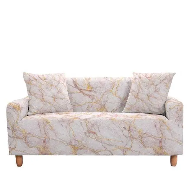 Housse canapé d'angle SKYBLUE imprimé arc en ciel et motif ciel bleu