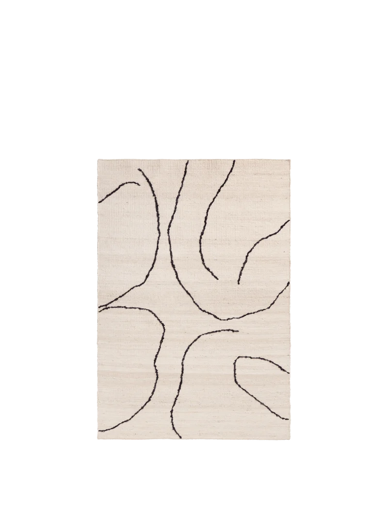 Gesso Jute Rug - Off-White/Dark Fig