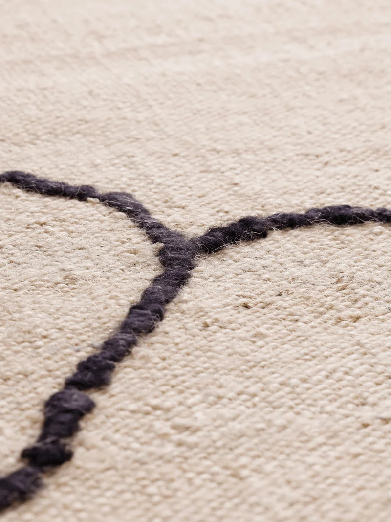 Gesso Jute Rug - Off-White/Dark Fig