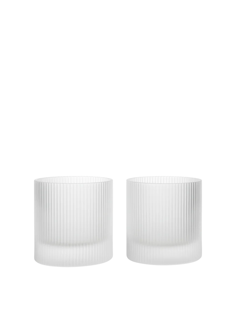 Ripple Tumbler Glasses - Set of 2 - Frosted