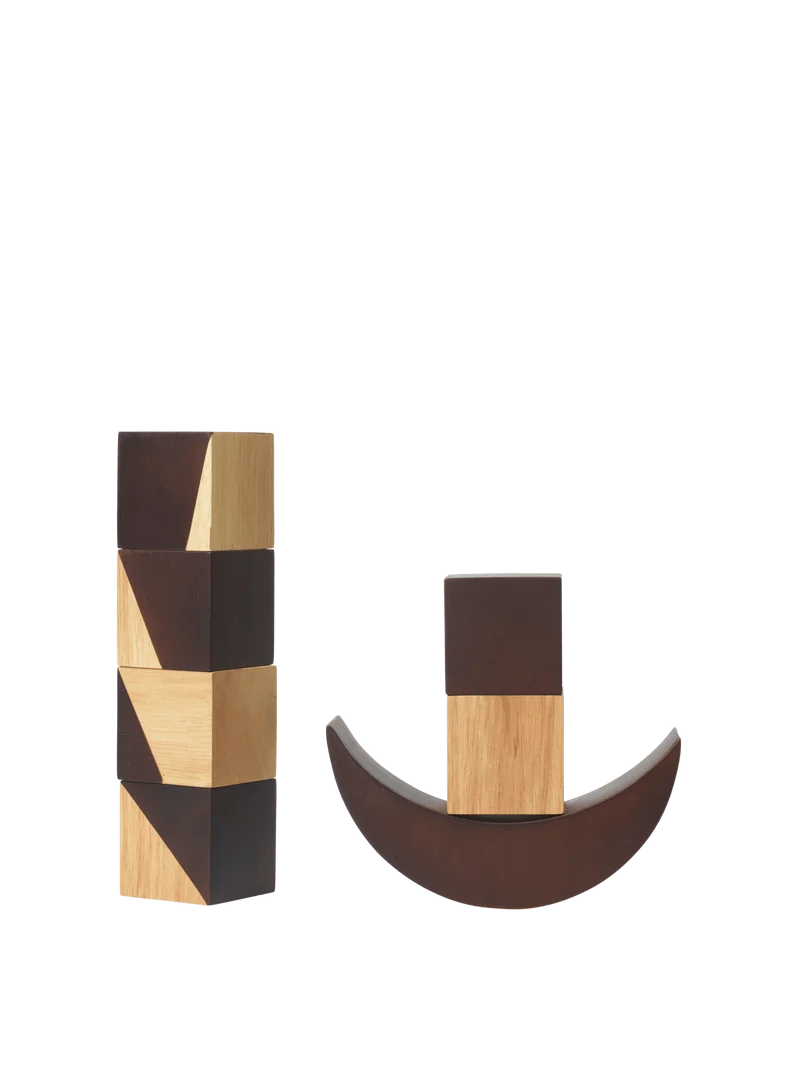 Phase Building Blocks - Natural/Dark Stained