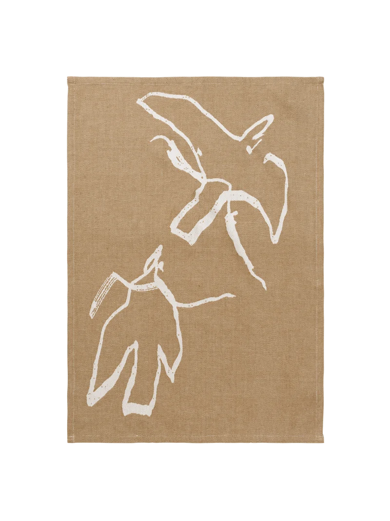 Vuelo Tea Towel - Sugar Kelp/Off-White