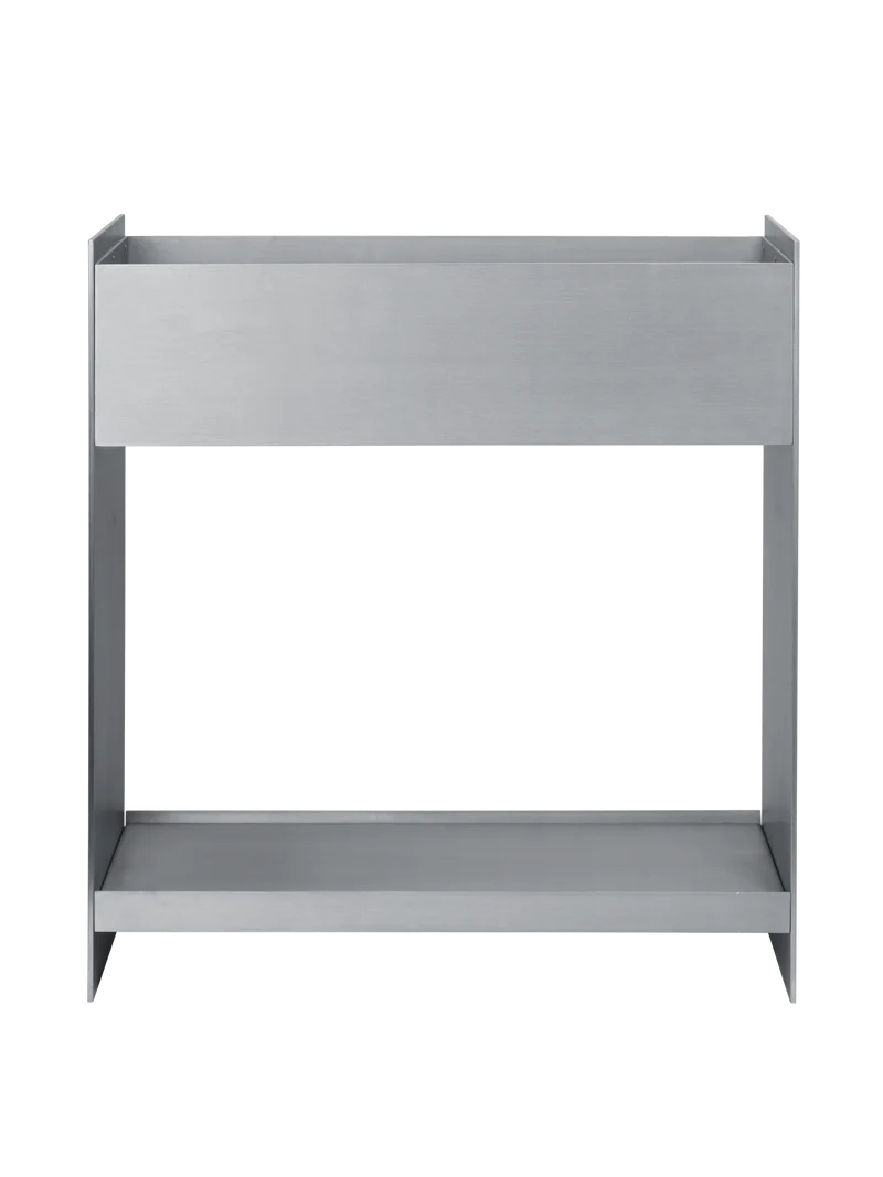 Lager Plant Box with Shelf - Aluminium