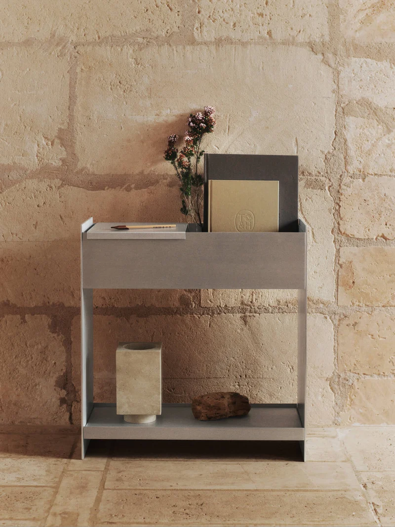 Lager Plant Box with Shelf - Aluminium