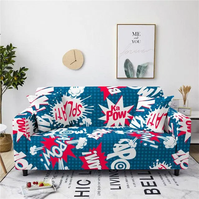 Housse canapé extensible imprimée ANIME