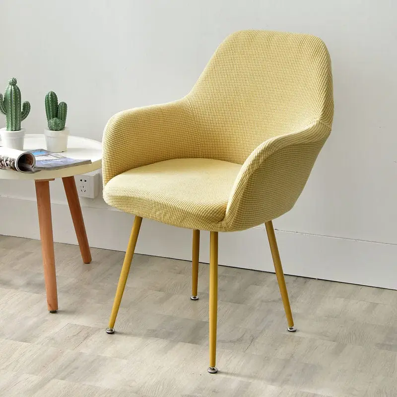 Housse de fauteuil scandinave incurvé style nordique avec accoudoir INCURA