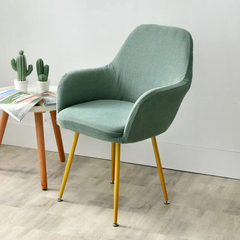 Housse de fauteuil scandinave incurvé style nordique avec accoudoir INCURA
