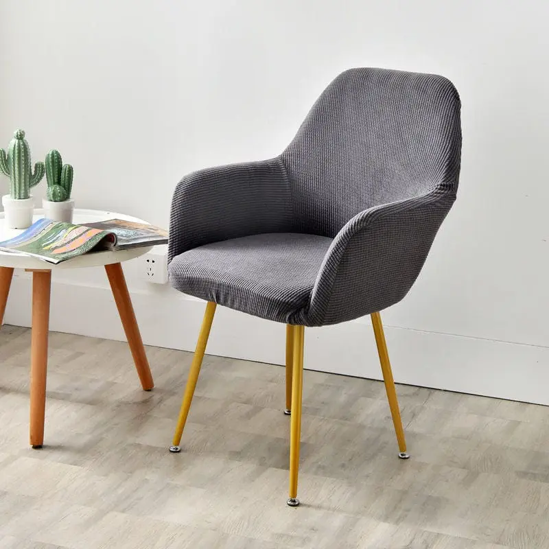 Housse de fauteuil scandinave incurvé style nordique avec accoudoir INCURA