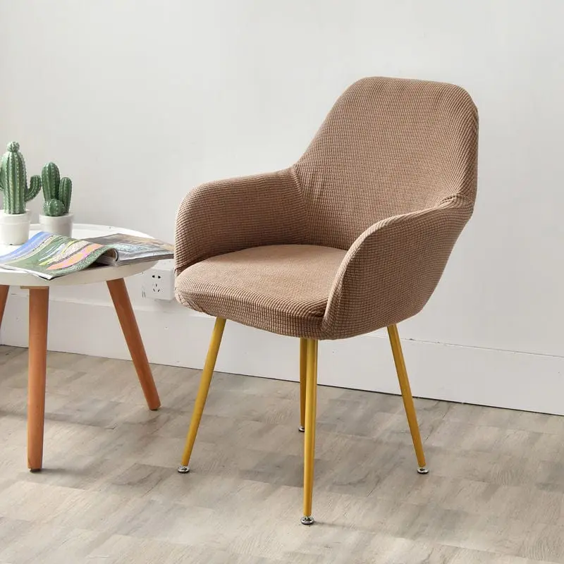 Housse de fauteuil scandinave incurvé style nordique avec accoudoir INCURA