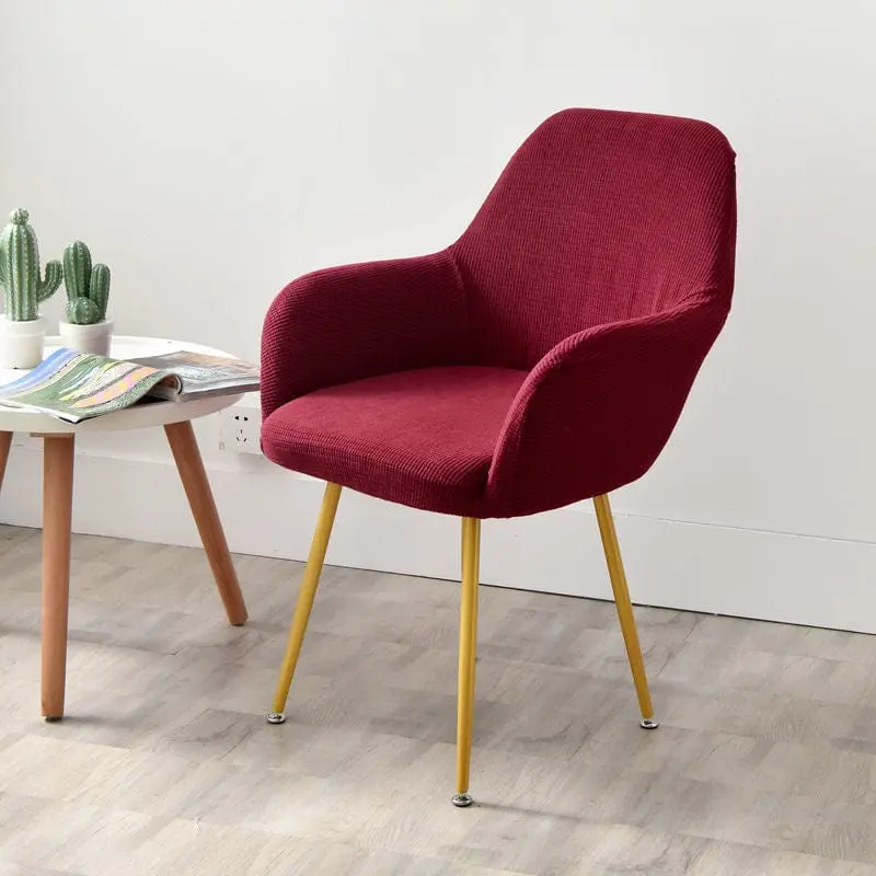 Housse de fauteuil scandinave incurvé style nordique avec accoudoir INCURA