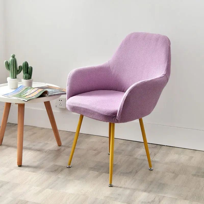 Housse de fauteuil scandinave incurvé style nordique avec accoudoir INCURA