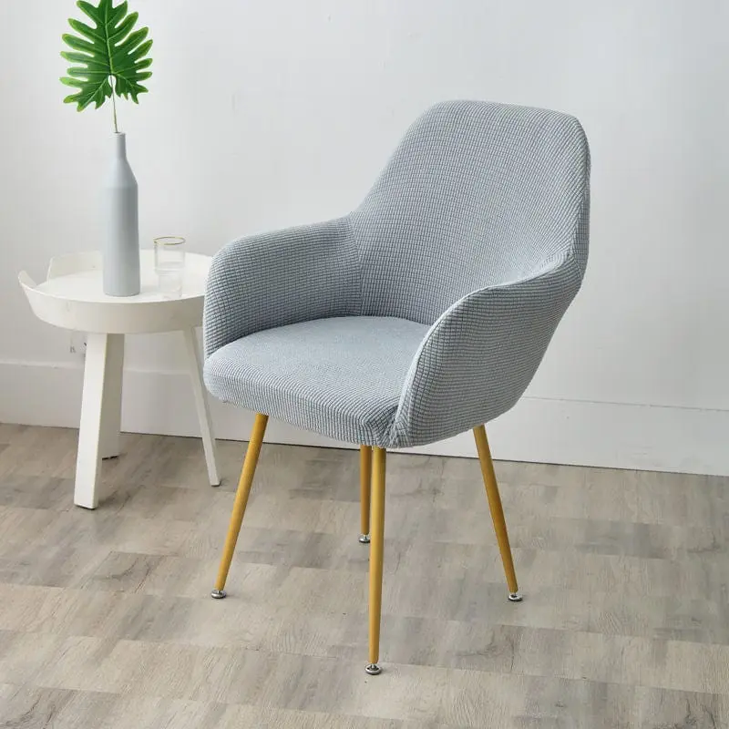 Housse de fauteuil scandinave incurvé style nordique avec accoudoir INCURA