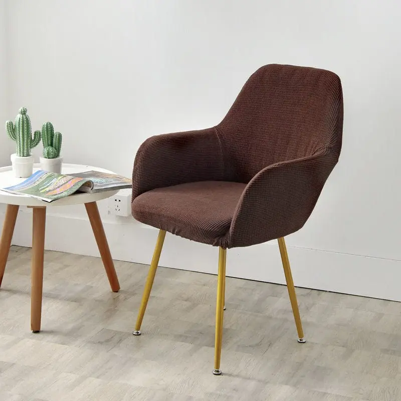 Housse de fauteuil scandinave incurvé style nordique avec accoudoir INCURA